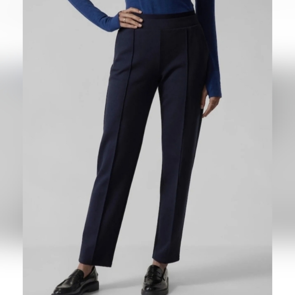 Athleta Venice Heathered Pintuck Pant Navy L Tall